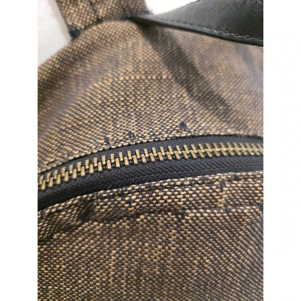 FRYE‎ Ivy Nylon Backpack Brown Black Grunge Distressed Travel